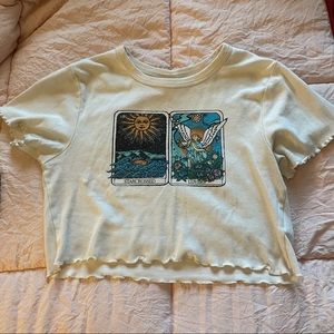 UO Starcrossed lovers frill edge crop top